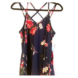 Navy Stitch Fix floral tank